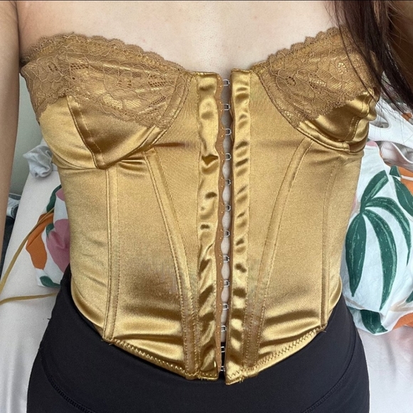 Urban Outfitters Gold Corset XS - Picture 2 of 3